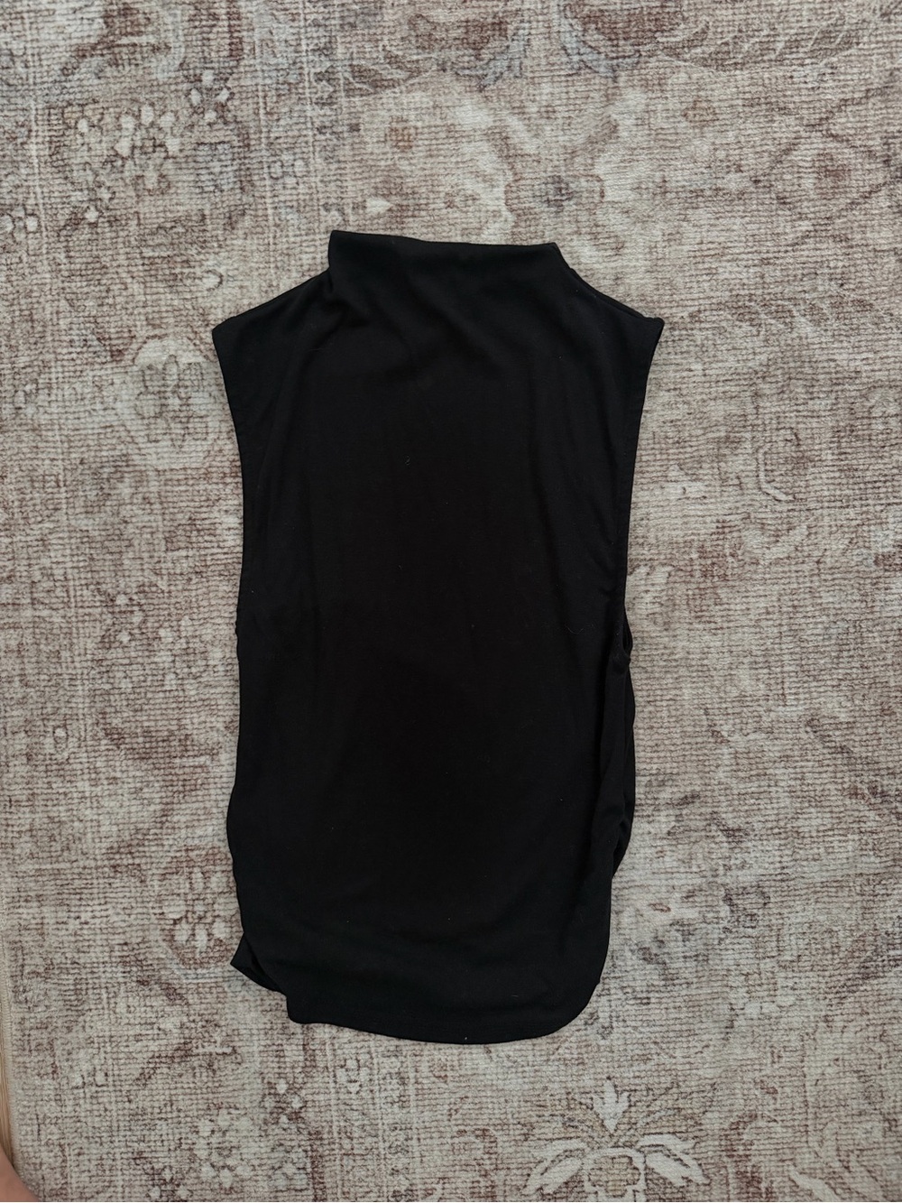 Free People Black Mock Neck Sleeveless Top
